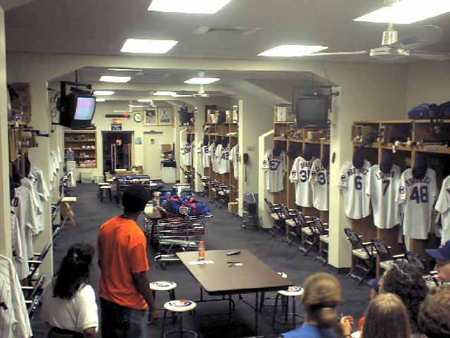The Cubs' clubhouse