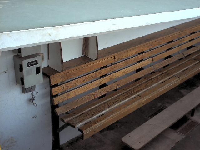 Dusty Baker's seat in the Cubs' dugout