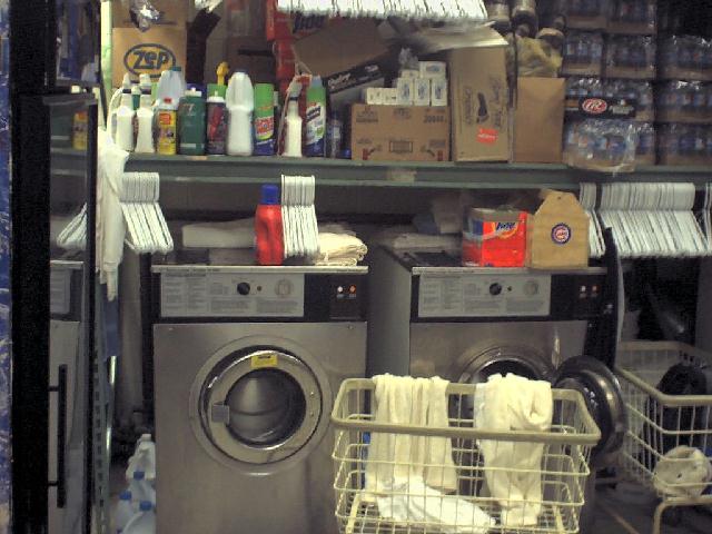 The visitors' laundry room